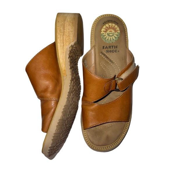 Earth Shoe Willow Leather Sandals Size 10 Comfort First Gelron 2000 - Picture 4 of 8